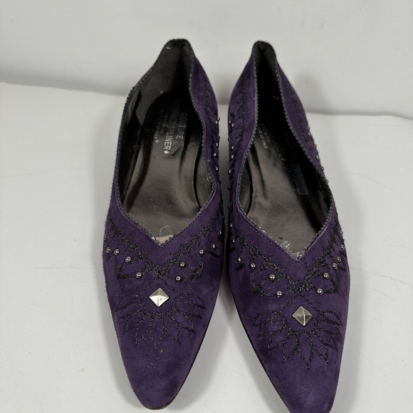 Donald J. Pliner Starr Slip On Purple Suede Pump Women’s Size 10 M - Picture 11 of 14
